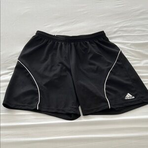 Adidas Men's Black Athletic Shorts with White Accents